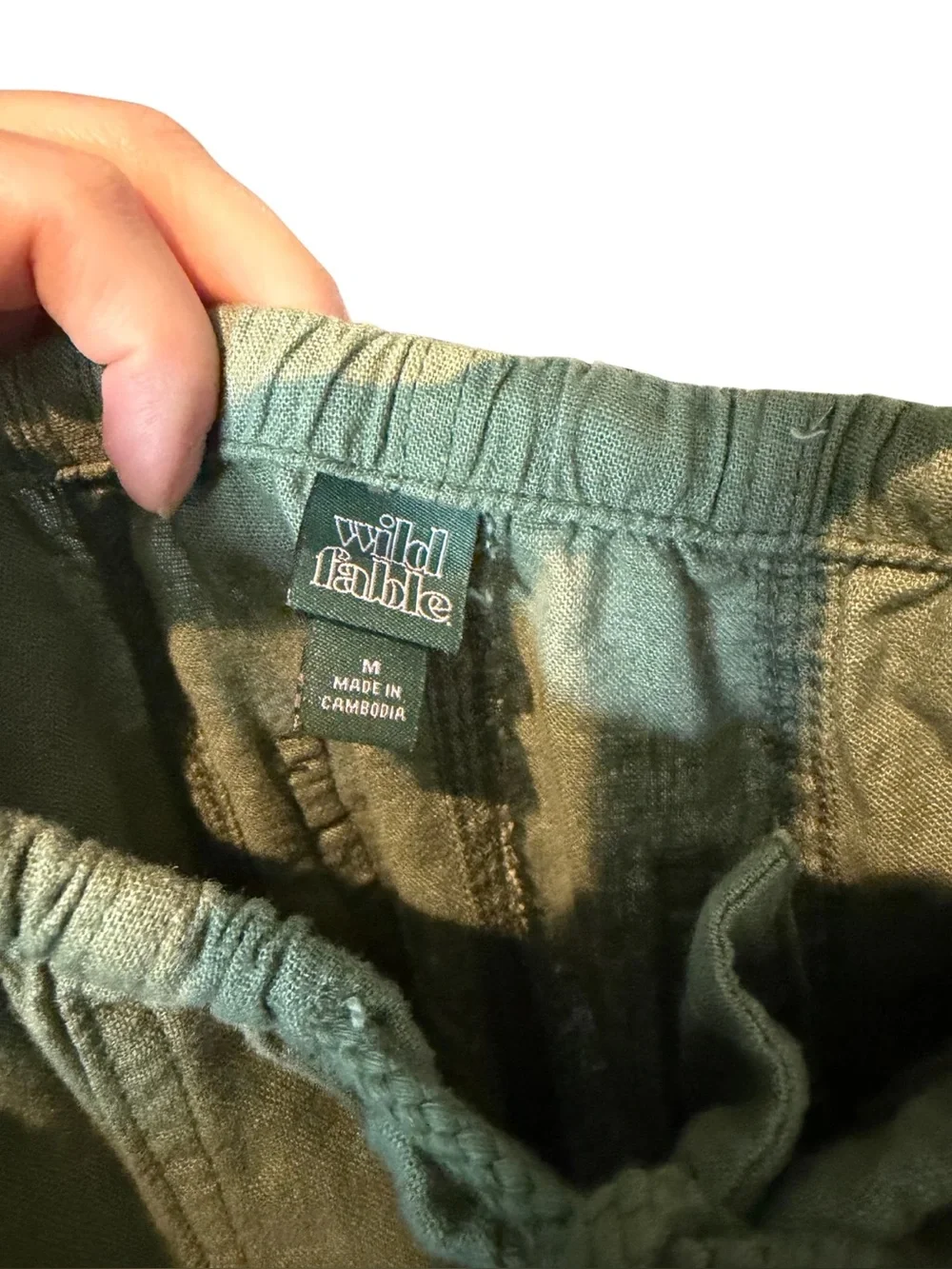 Wild Fable Olive Green Drawstring Casual Pants